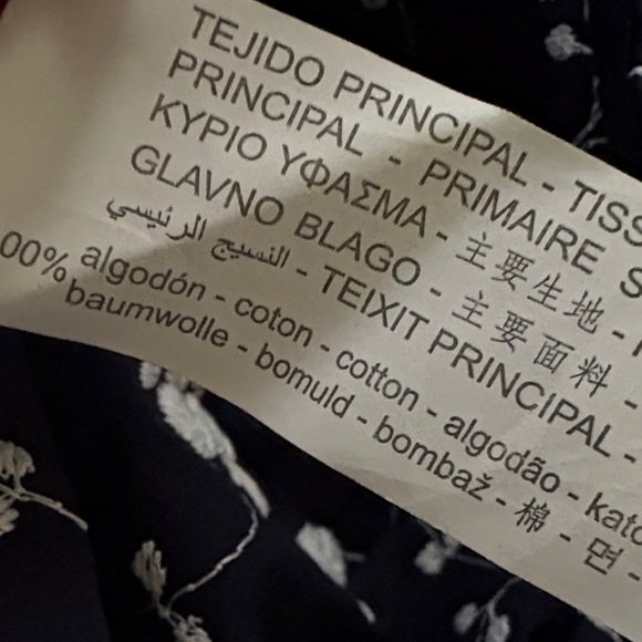 Zara Navy and White Floral Maxi Dress - Picture 5 of 5